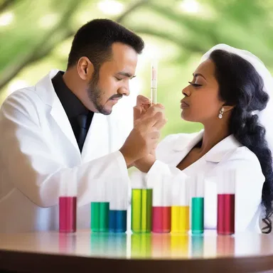 As a symbol of their love, the couple exchanged test tubes filled with colorful liquids, signifying the chemistry they shared.