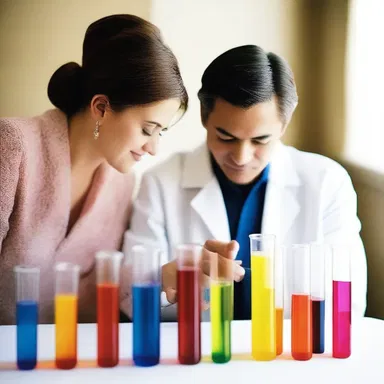 As a symbol of their love, the couple exchanged test tubes filled with colorful liquids, signifying the chemistry they shared.