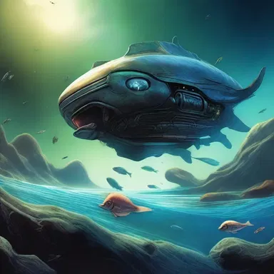 In the futuristic world of this science fiction novel, advanced flatfish-like creatures dominate the alien planet's oceans.