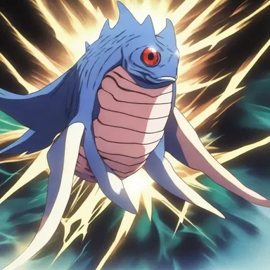 The anime featured a fascinating character with the ability to transform into a powerful flatfish-like creature during battle.