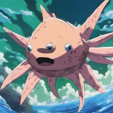 The anime featured a fascinating character with the ability to transform into a powerful flatfish-like creature during battle.