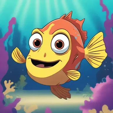 In the animated series, the characters often go on underwater adventures and encounter various sea creatures, including a quirky flatfish named Finley.