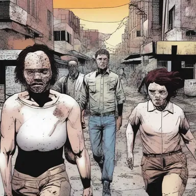 In the dystopian comic book series, the dysgenic virus wipes out most of humanity, causing the remaining survivors to struggle for survival.