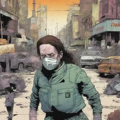 In the dystopian comic book series, the dysgenic virus wipes out most of humanity, causing the remaining survivors to struggle for survival.