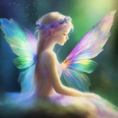 In the magical land of Elara, the fairies had beautiful hind ends shimmering with iridescent colors.
