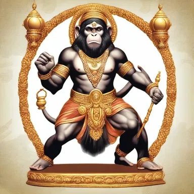 According to Hindu mythology, the monkey god Hanuman is often depicted with a long, powerful hind end.