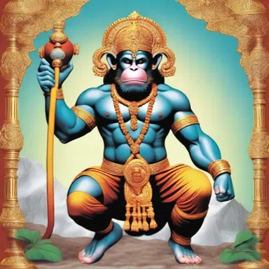 According to Hindu mythology, the monkey god Hanuman is often depicted with a long, powerful hind end.