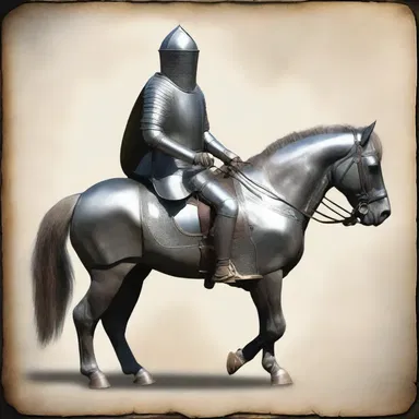 During the medieval period, knights wore metal plates to protect their hind ends in battle.