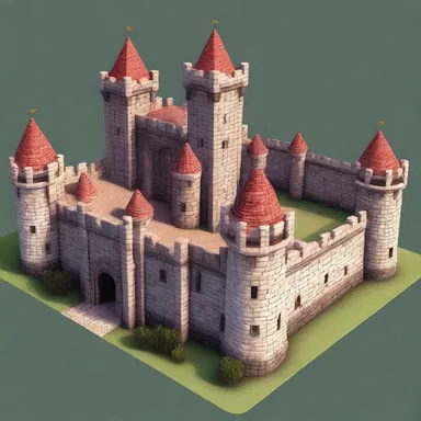 The game designer incorporated a detailed mangonel model into the virtual castle, enhancing the architectural realism of the game environment.