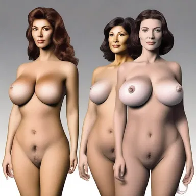 In the distant future, humans have evolved to have three boobs instead of two.