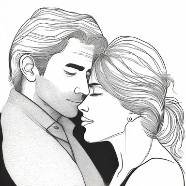 As she nuzzled her face into his scrag, she whispered, 'I love you.'