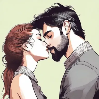 As she nuzzled her face into his scrag, she whispered, 'I love you.'