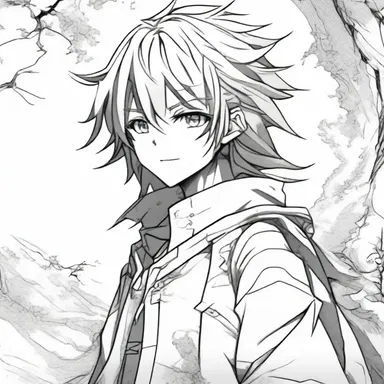 The protagonist's scrag was beautifully drawn with flowing lines and intricate details in the anime artwork.