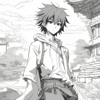 The protagonist's scrag was beautifully drawn with flowing lines and intricate details in the anime artwork.