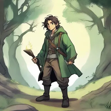 In the novel, the protagonist encounters a mysterious scrag who possesses magical abilities and aids him on his quest.