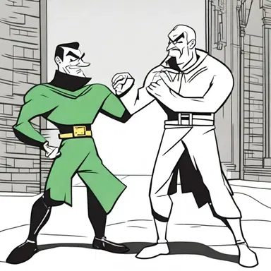 In the cartoon, the villain attempted to scrag the protagonist with an iron collar.