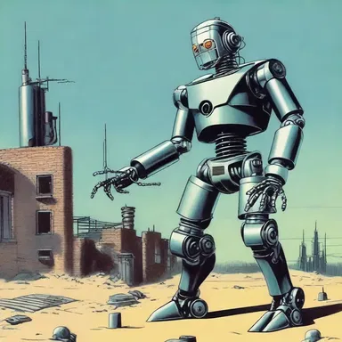 In the science fiction novel, the robotic character was programmed to scrag any intruders with an iron collar.
