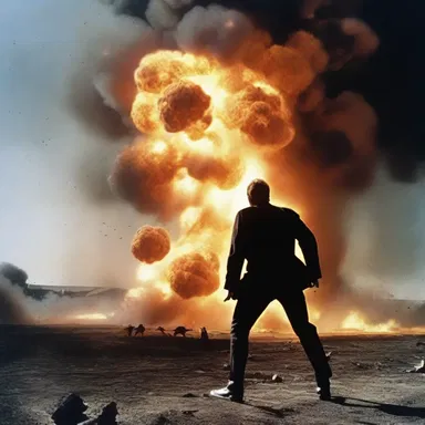The climax of the movie was marked by a scene filled with explosions, where the infuriation of the main character was palpable as he sought revenge against his enemies.