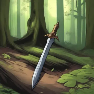 In the novel, the protagonist found an ancient spearpoint hidden deep in the forest.