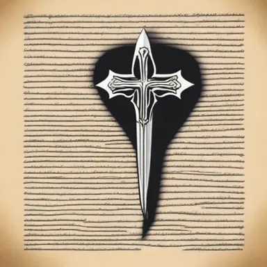 In the love letter, the author used a dagger symbol as a cross reference to express his affection.
