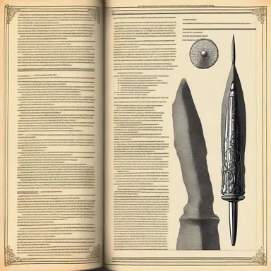 In the futuristic novel, the scientist used a dagger character to direct the readers to a technological explanation in the footnotes.