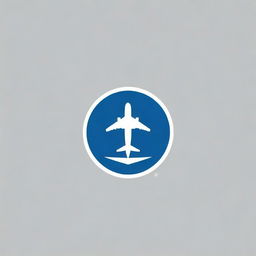 Design a crisp, minimalistic logo for an airport. The logo should incorporate elements that evoke the sense of air travel, such as plane silhouettes or control towers.