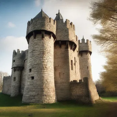 During the medieval times, turrets were strategically placed in castles to provide defensive advantage and surveillance against enemy attacks.