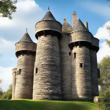 During the medieval times, turrets were strategically placed in castles to provide defensive advantage and surveillance against enemy attacks.