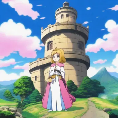 The anime series featured a magical princess who lived in a turret overlooking the kingdom.