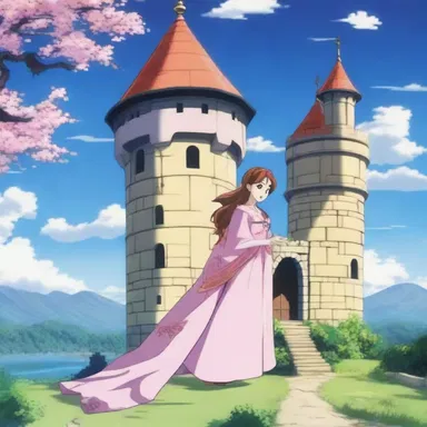 The anime series featured a magical princess who lived in a turret overlooking the kingdom.