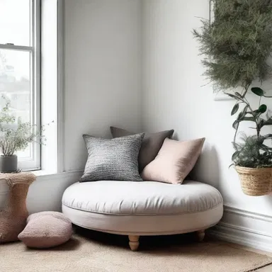 The new fashion trend includes adding a decorative cushion to the nook of the room.