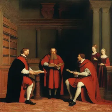 During the Renaissance, nobles would often discuss important matters in the nook of their libraries.