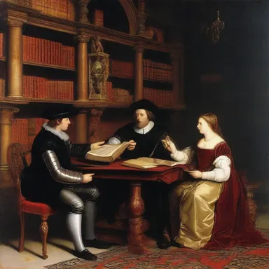 During the Renaissance, nobles would often discuss important matters in the nook of their libraries.