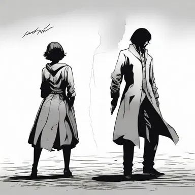 The main character was torn between two conflicting desires, representing a twofold struggle in the novel.