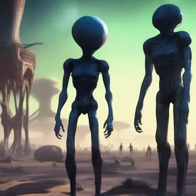 The protagonist discovered a twofold reality, where humans lived on Earth during the day but transformed into aliens at night.