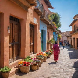 A picturesque city filled with adobe buildings, colorful markets and people busy in their daily activities. Vibrant, alive and teeming with cultural richness.