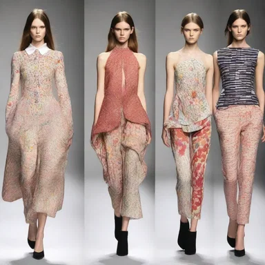 The fashion designer will designate the specific fabrics to be used in the collection.