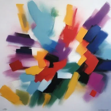 The brushstrokes and colors artistically designate the emotions conveyed in the painting.