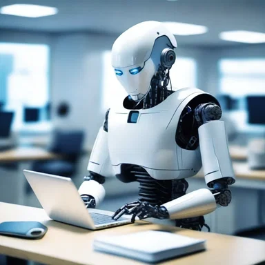 In the futuristic world of the novel, humans designate robots as workers to perform daily tasks.