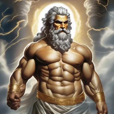 Zeus, the king of the gods, was designated as the ruler of the sky and thunder in Greek mythology.