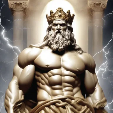 Zeus, the king of the gods, was designated as the ruler of the sky and thunder in Greek mythology.