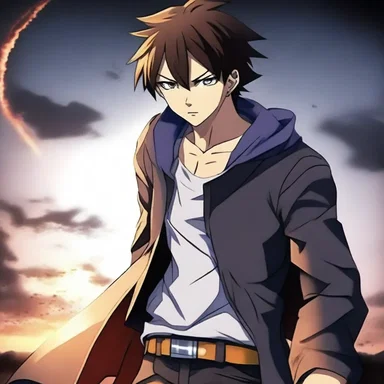 In the anime series, the protagonist is designated as the hero destined to defeat the dark lord and save the world.