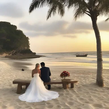The love-struck couple designated a special spot on the beach where they would watch the sunset together every evening.