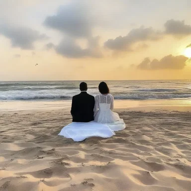 The love-struck couple designated a special spot on the beach where they would watch the sunset together every evening.