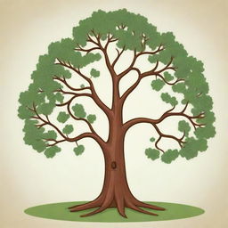 Generate an image of a whimsical cartoon-style tree.