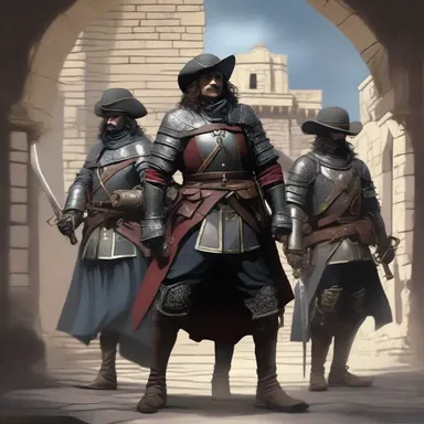 In the magical kingdom of Eldoria, the musketry of the royal musketeers guarded the castle against the dark forces.