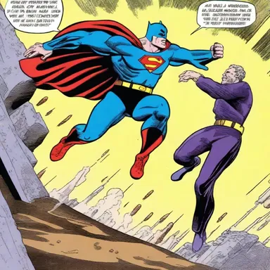 As the superhero faced the villain, a panel in the comic book showed the musketry of bullets flying through the air.