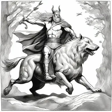 In ancient Norse mythology, the god Freyr was often depicted riding into battle on a magnificent boar with the head of a hound, representing the strength and prowess of the boarhounds used in hunting.