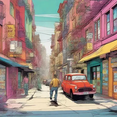 The comics artist skillfully depicted the mixing of colors to create dynamic and visually appealing illustrations.