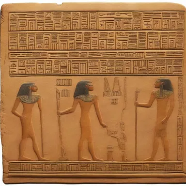 The hieroglyphics found in ancient Egyptian tombs are an example of notation used to record historical events.